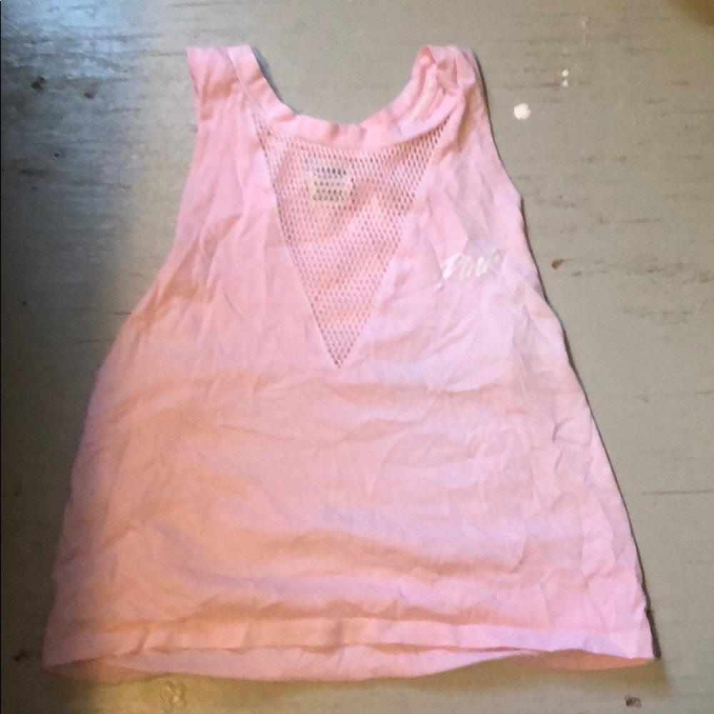 VS Pink cropped muscle tank